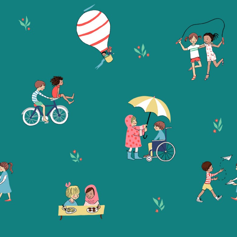 BE A FRIEND MARINE MICHAEL MILLER FABRICS DH9376-MARI-D HALF YARD