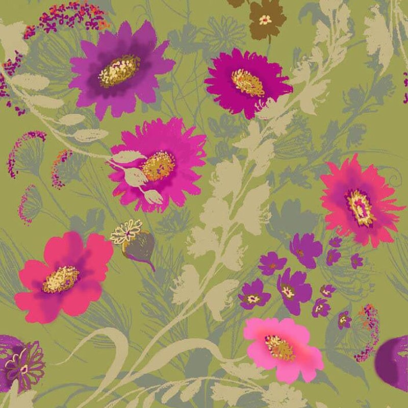 Everglade Green Everglades Nel Whatmore RB Studios RBSEG4310/09 By the Half Yard