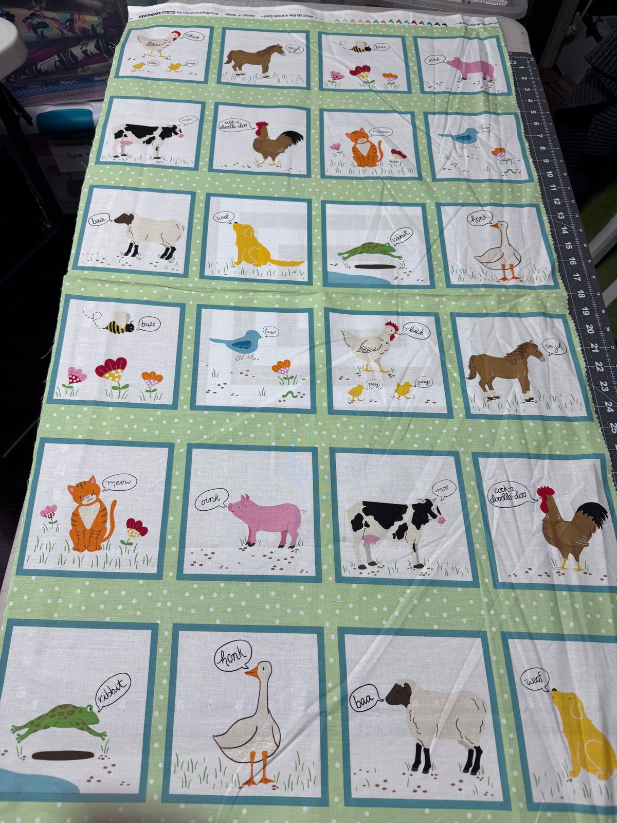 What do the Animals Say? 24" Panel Robert Kaufman 113P