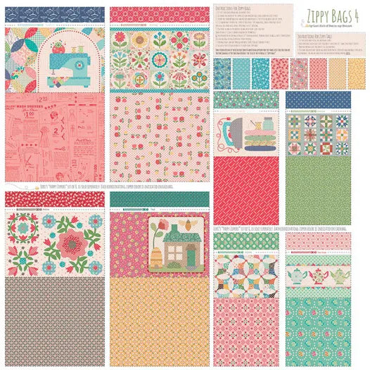 Farmer's Daughter Zippy Bags 4 HD17370 Panel by Lori Holt for Riley Blake Designs