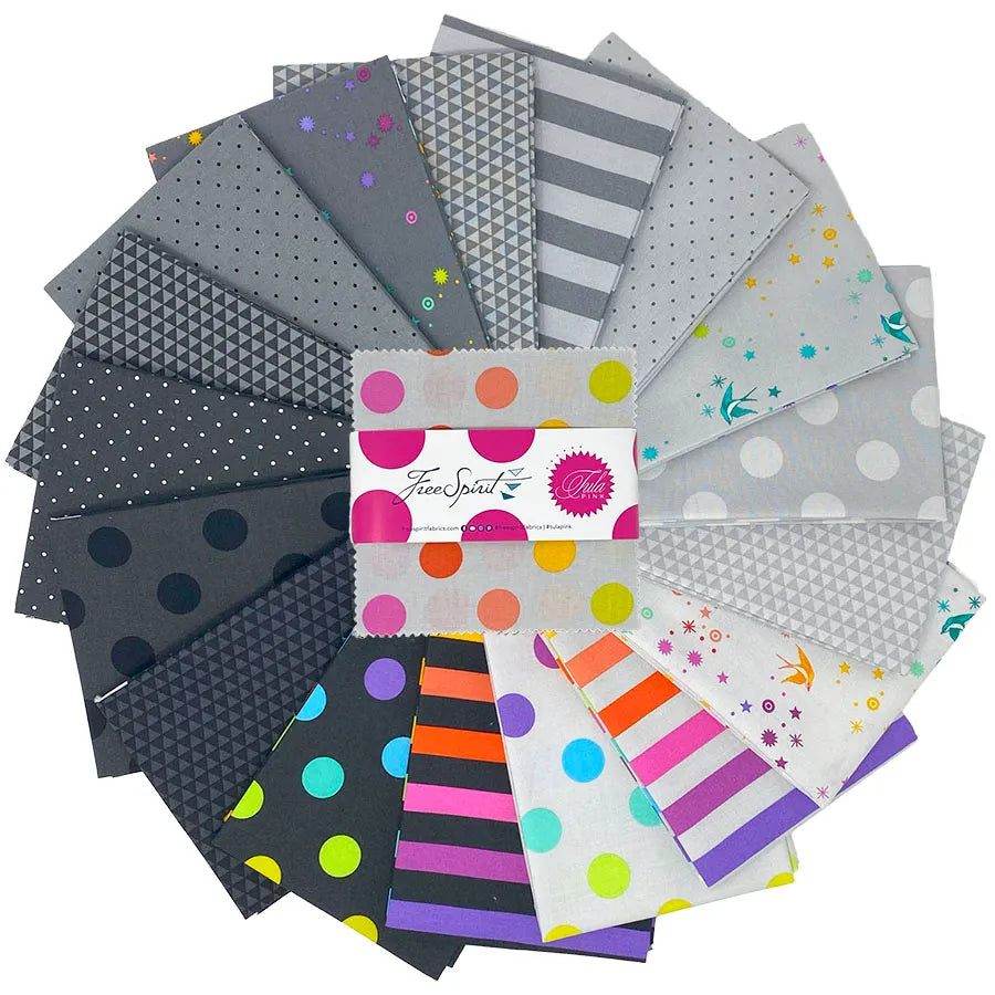 Graywork 5" Charm Pack Tula Pink FreeSpirit Fabrics