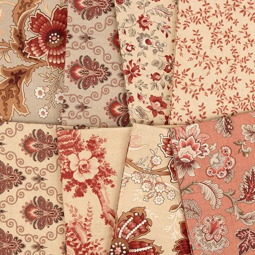 Le Jardin Rouge 40 Fat Quarter 36150AB French General Moda