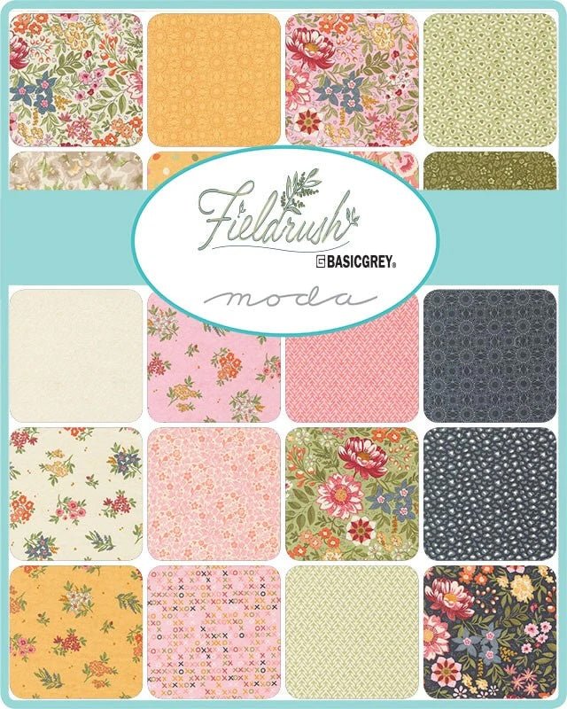Fieldrush Jasmine Blenders Medallion Opal White 30784 11 BasicGrey Moda Half Yard