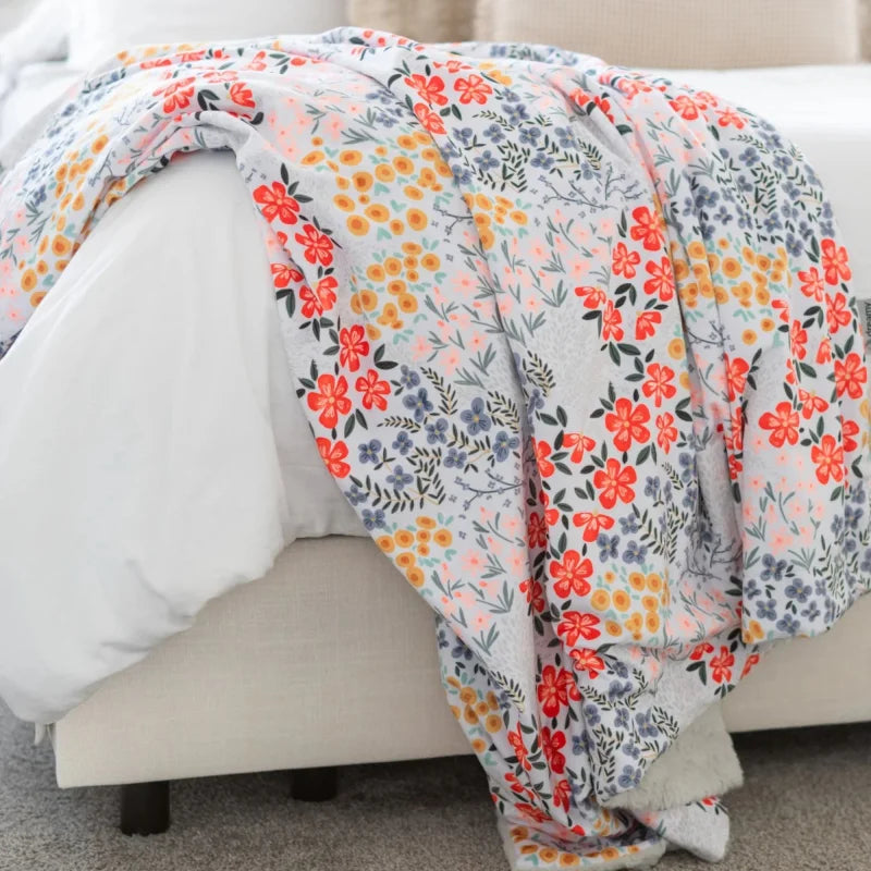 Farmhouse Floral 60" x 72" Minky Blanket Dreamy Blankets