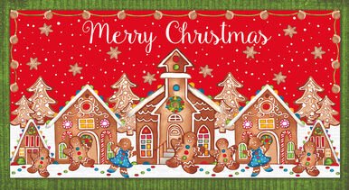 Gingerbread Factory 24" Panel Blank Quilting 137P