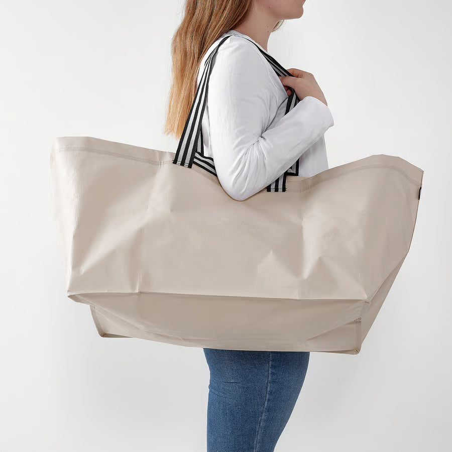 Ikea Beige XL Tote 22" x 14" x 15"