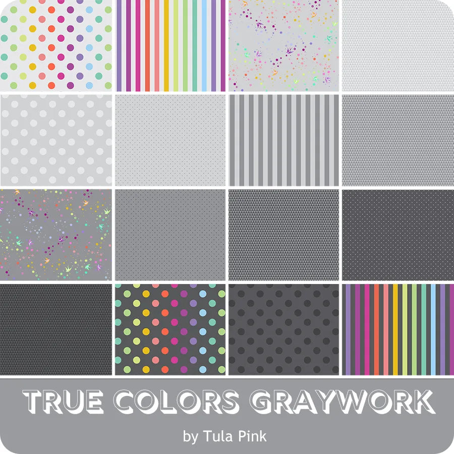 Graywork 5" Charm Pack Tula Pink FreeSpirit Fabrics