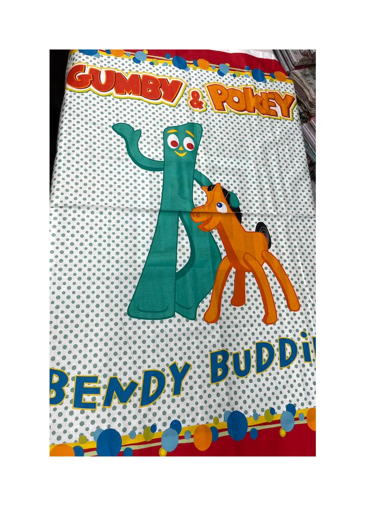Gumby and Pokey Bendy Buddies Green 1 Yard Panel Riley Blake 204P