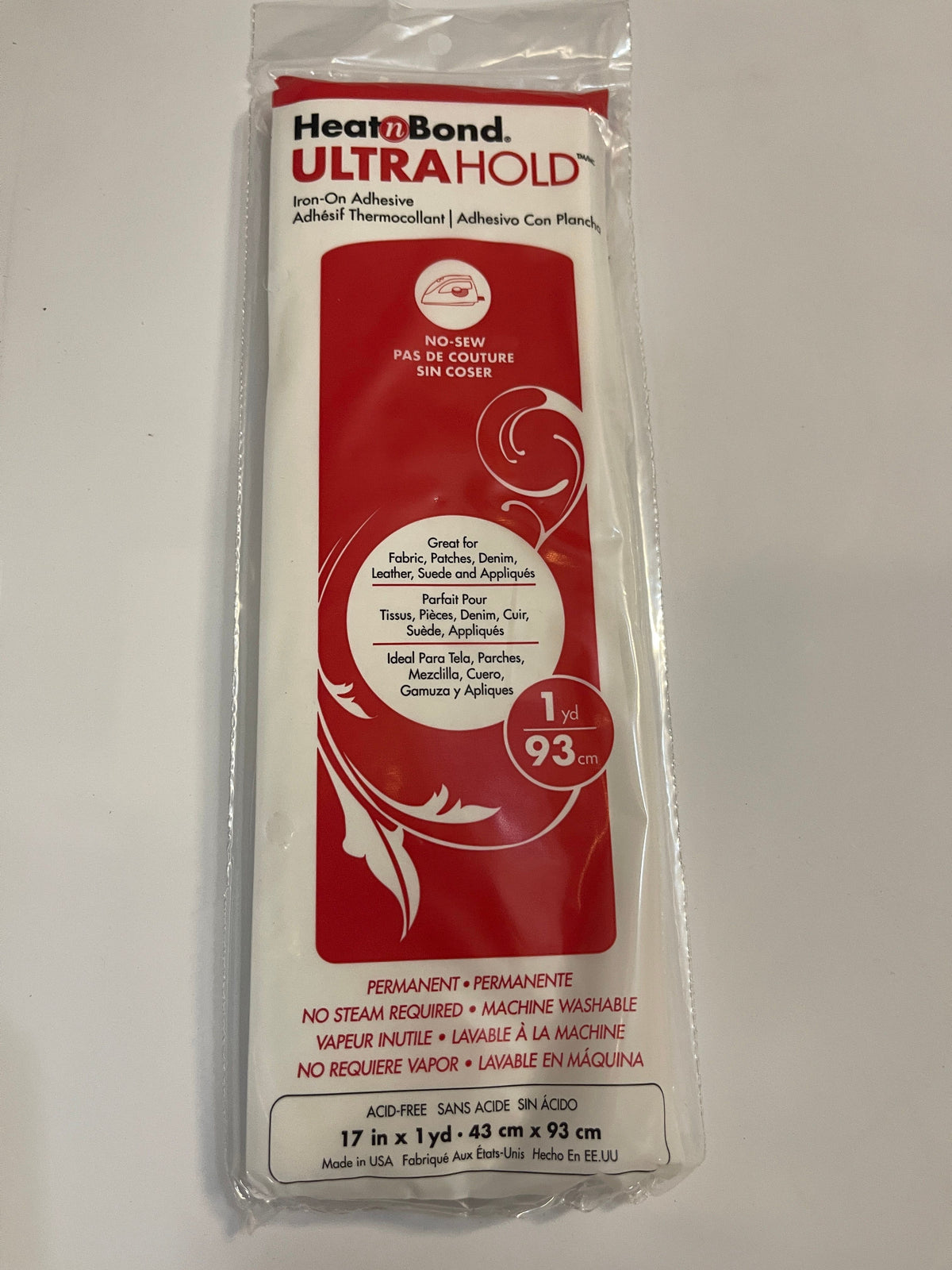 HeatnBond UltraHold Iron-On Adhesive, 17 Inches x 1 Yard