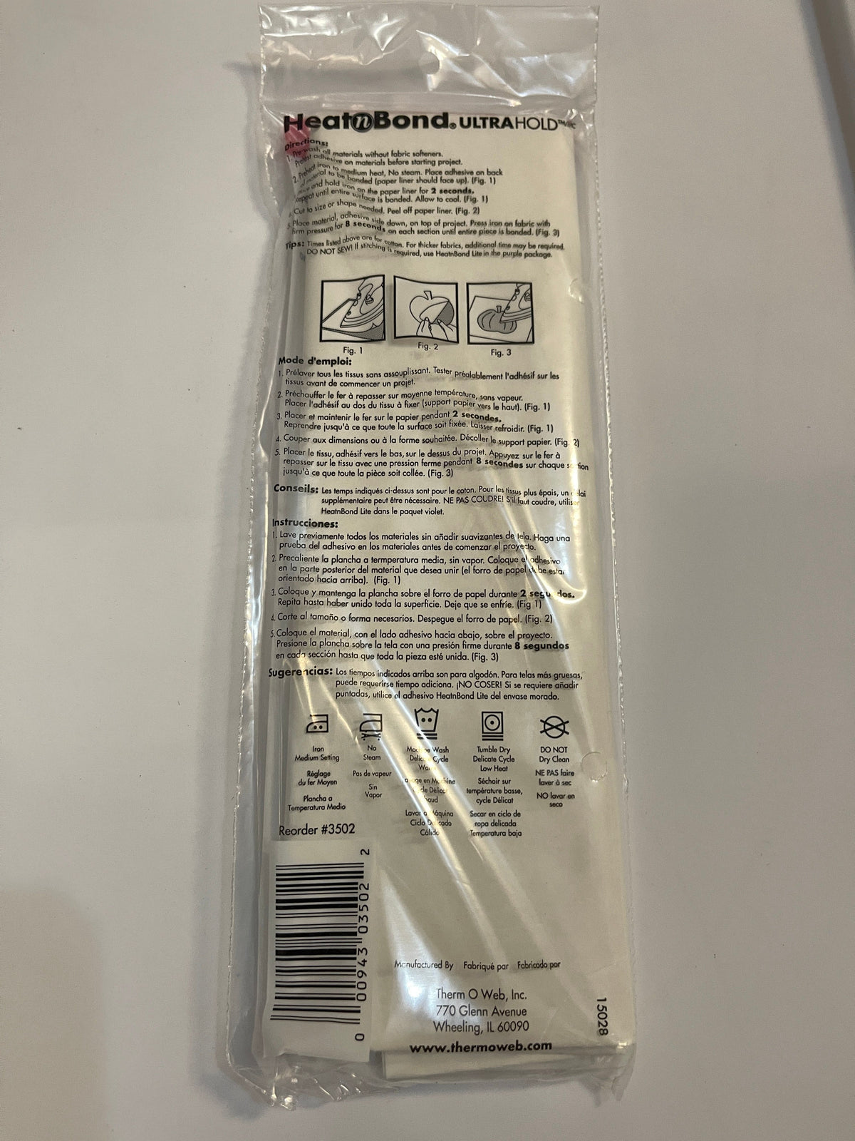 HeatnBond UltraHold Iron-On Adhesive, 17 Inches x 1 Yard