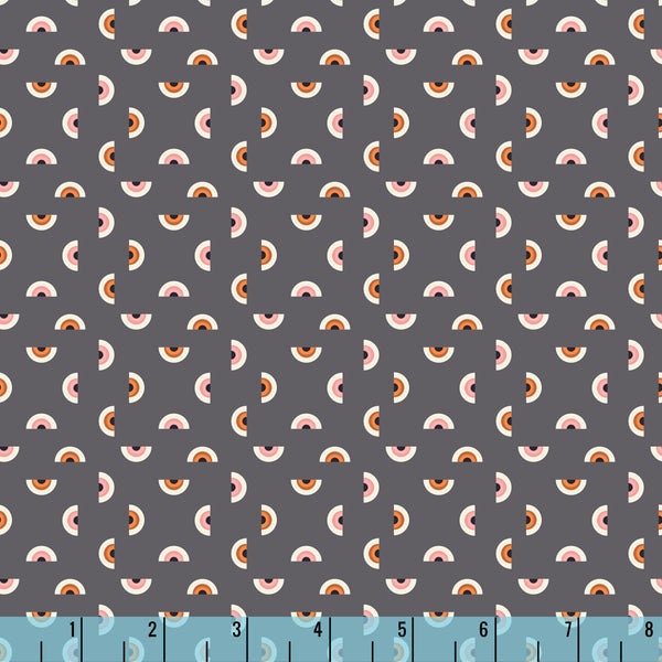 Happy Haunting Night Watch Gray 230426 Ann Gardner Cloud9 Half Yard