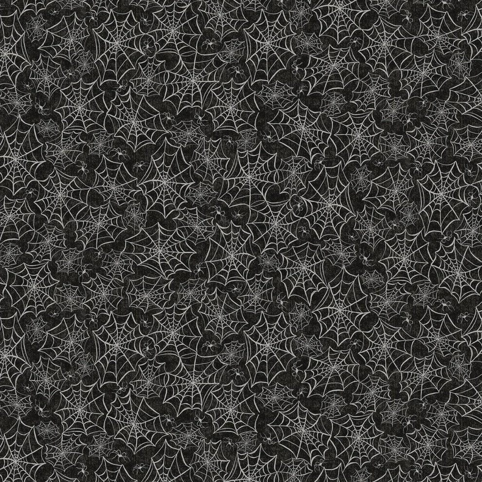 Hocus Pocus Allover Webs Black HPOC05831K Deane Beesley P&B Half Yard