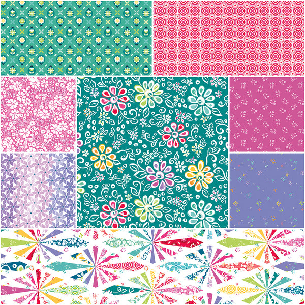 Chasing Rainbows 23 Fat Quarter Bundle FQ­-18010­-23  Leslie Ryan Riley Blake