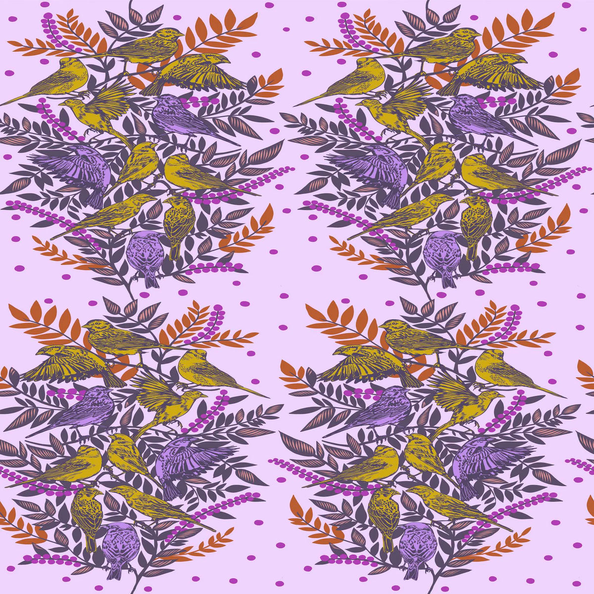 Bright Eyes Visitation Lilac PWAH161-LILAC Anna Maria Horner FreeSpirit Half Yard