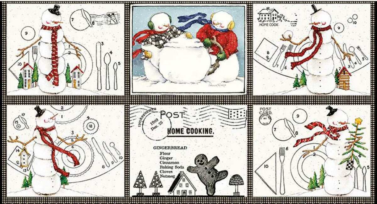 Placemat Snow Sweet 24" Panel J Wecker Frisch P9663 Riley Blake 190P