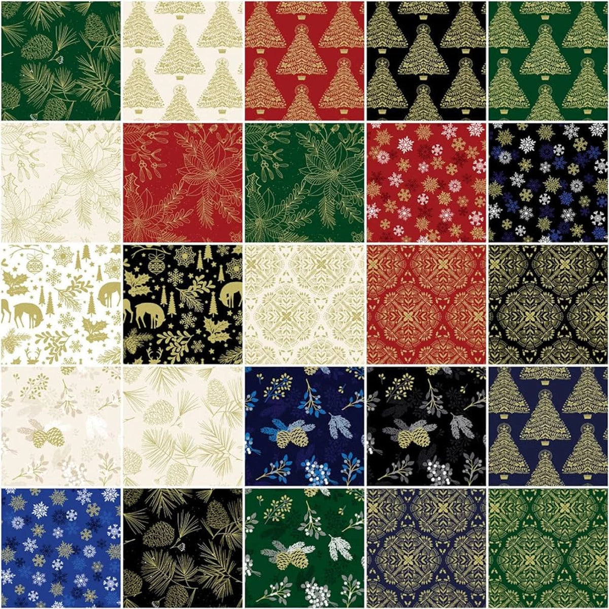 Holiday Sparkle 2.5" Strips Jelly Roll Kanvas Studio STHOLPK Benartex