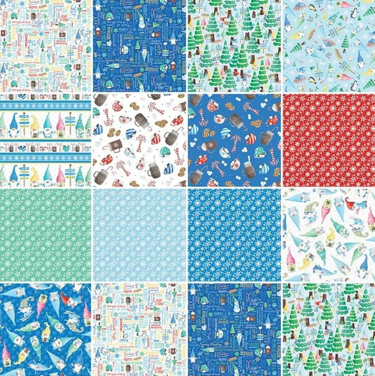 Gnome Wonderland 10" Squares Layer Cake by Andi Metz GNW10PK Benartex Kanvas