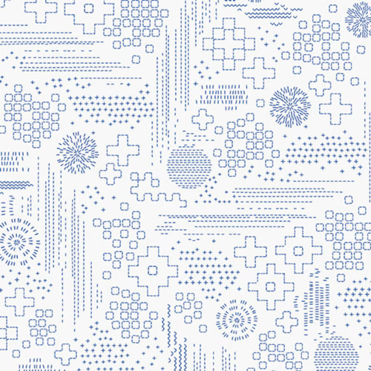 InkPerfect: Indigo Edition Sashiko Craft Hikari INK-11903 Art Gallery Half Yard