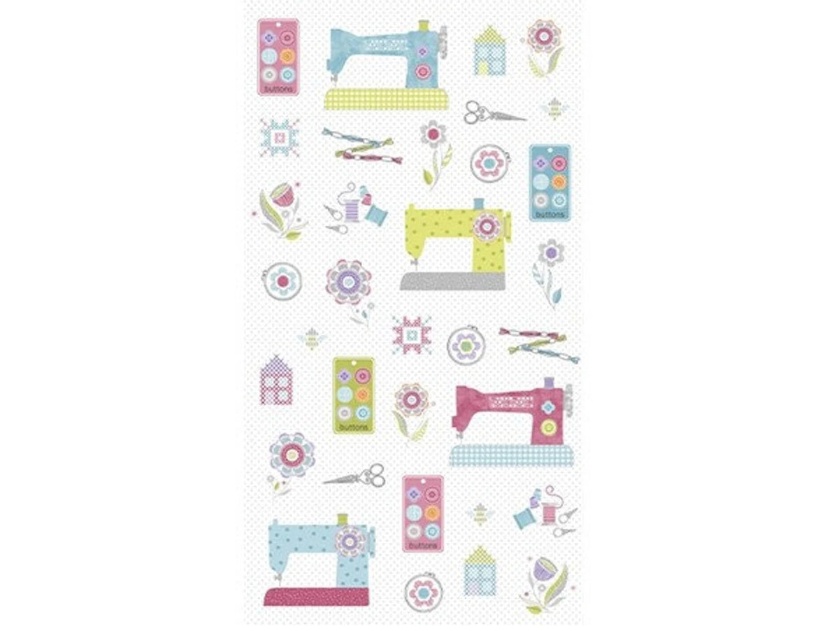 Stitch Garden 2/3 Yard Panel #16186-91 Benartex 41M