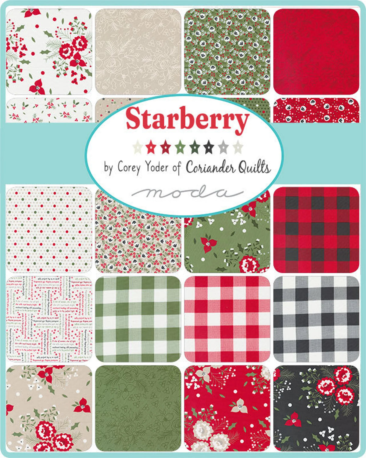 Starberry 2.5" Mini Charm Corey Yoder of Corinader Quilts Moda
