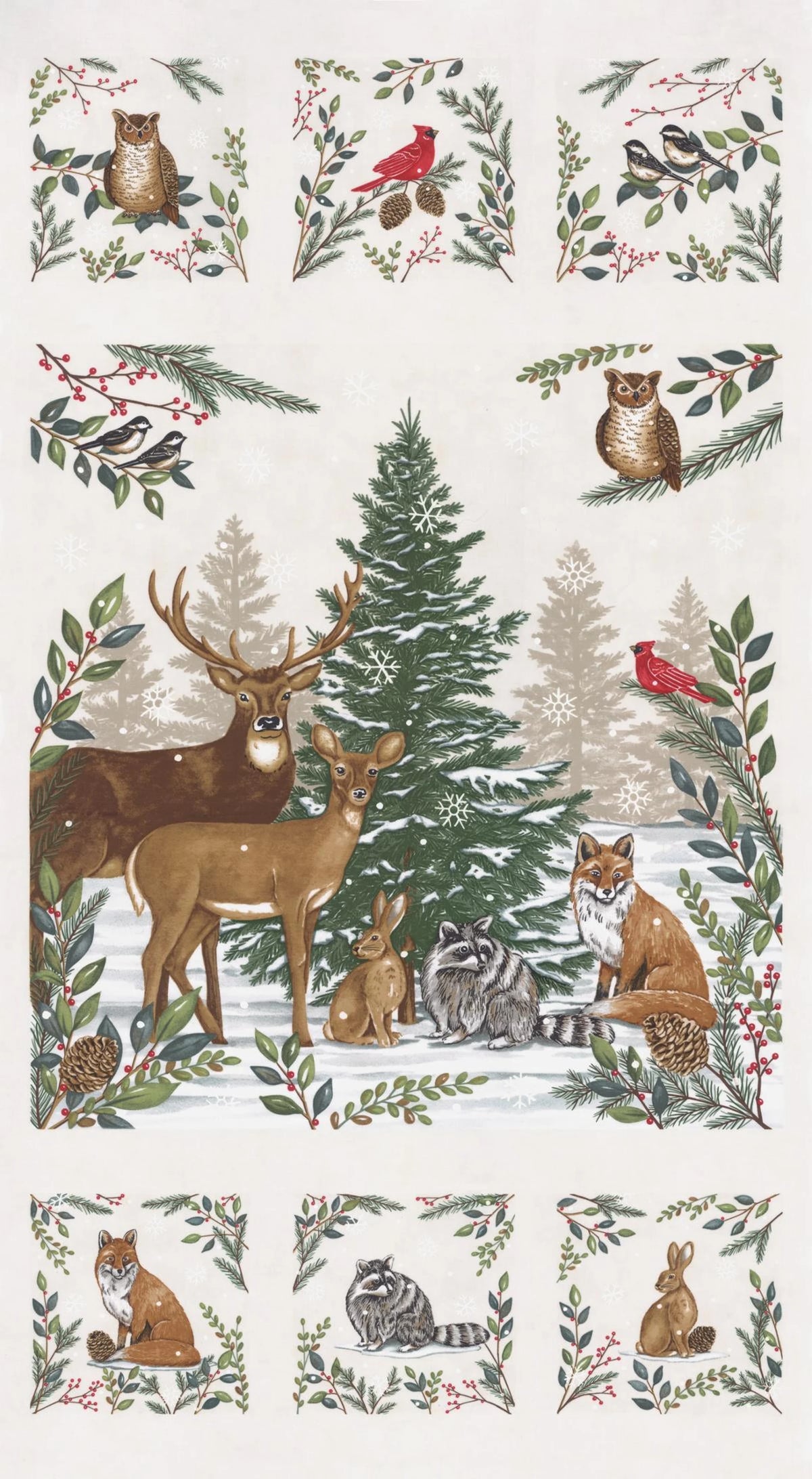 Woodland Winter 24" Panel 56099 11 Moda 210P