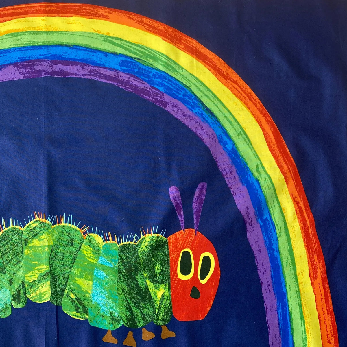 The Very Hungry Caterpillar: Rainbow A-9597-B 24" Panel Blue Andover 23M