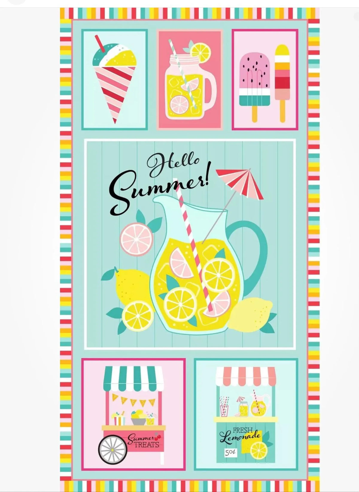 Hello Summer 24" Panel Michael Miller 108P