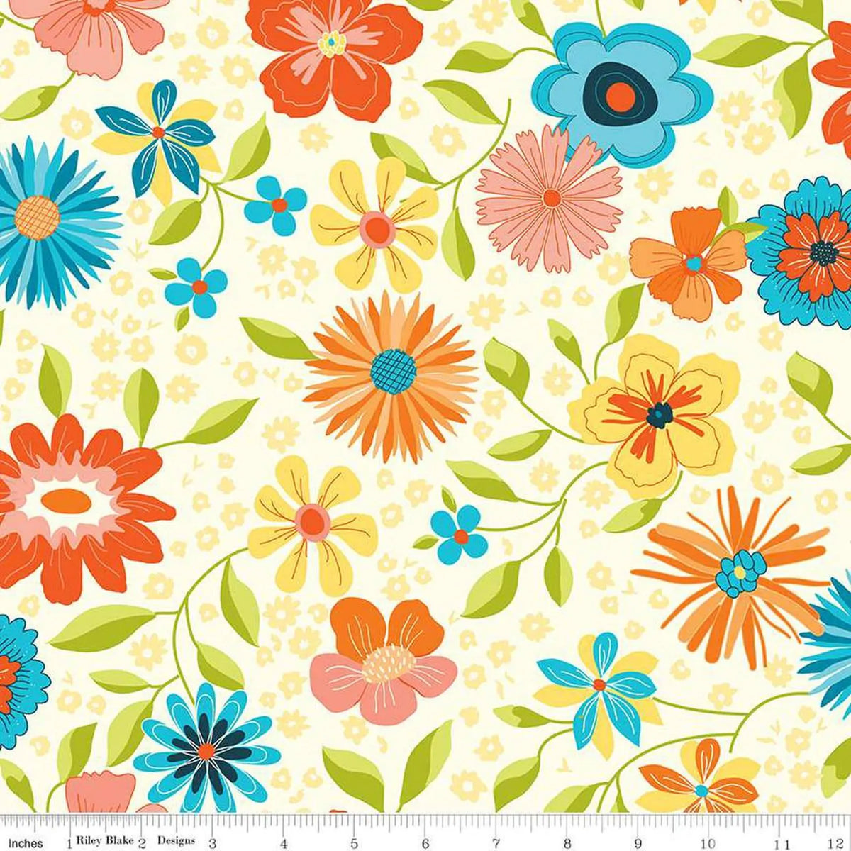 Here Come The Sun 108" 3-Yard Wide Back Sandy Gervais Riley Blake - Cream
