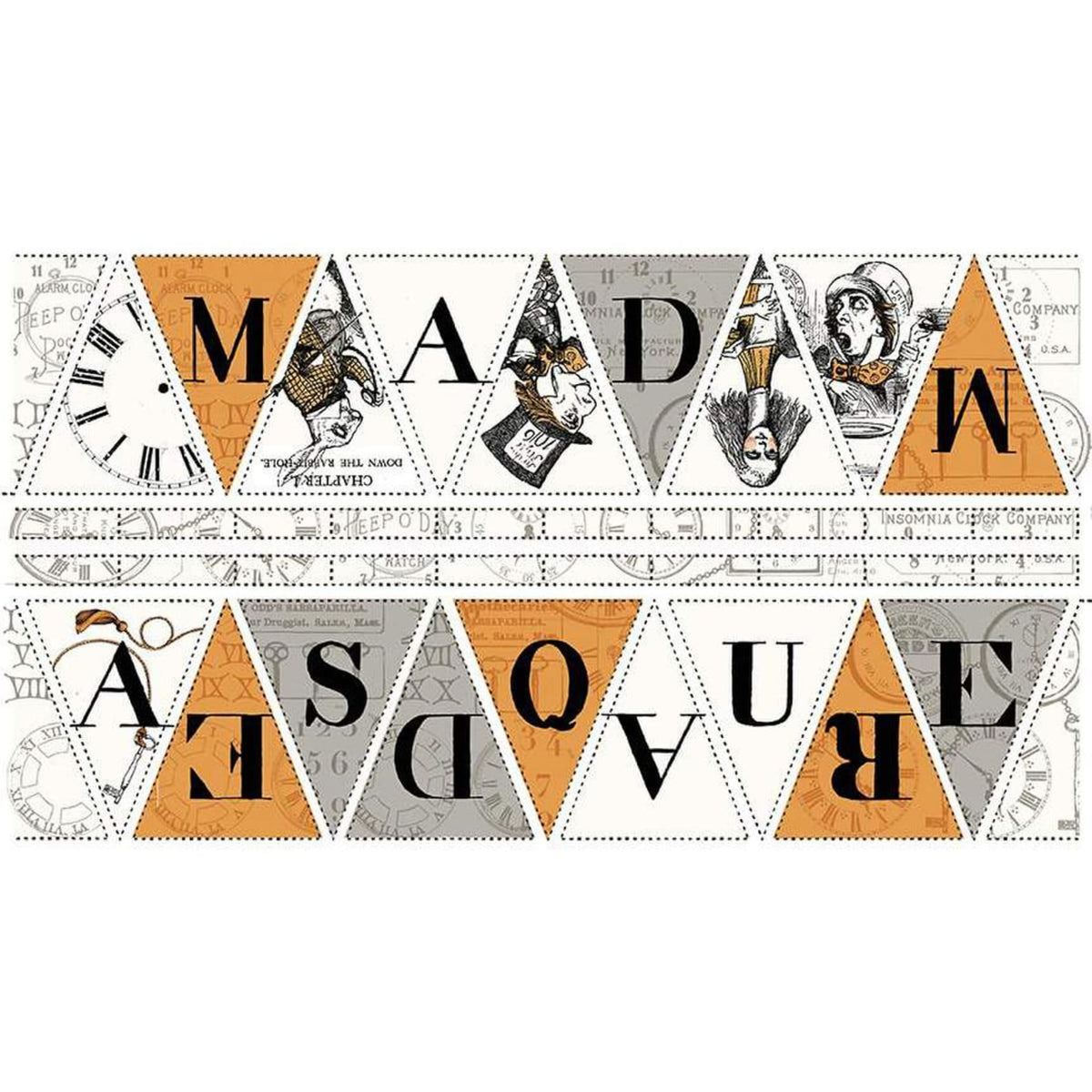 Mad Masquerade 24" Panel J Wecker Frisch PD11954-BUNTING Riley Blake Fabric 180P