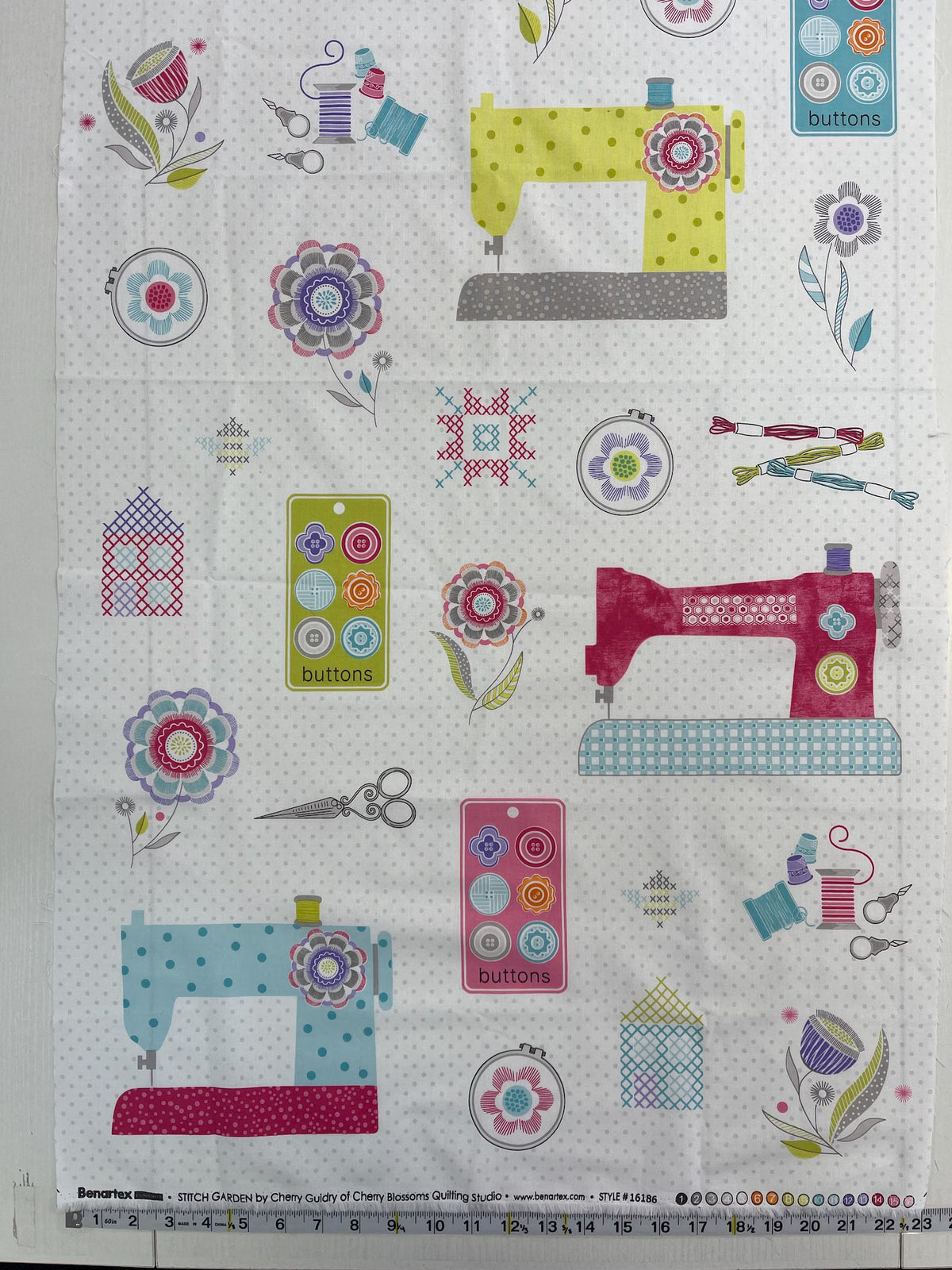 Stitch Garden 1618691B 2/3 Yard Panel Benartex 41M