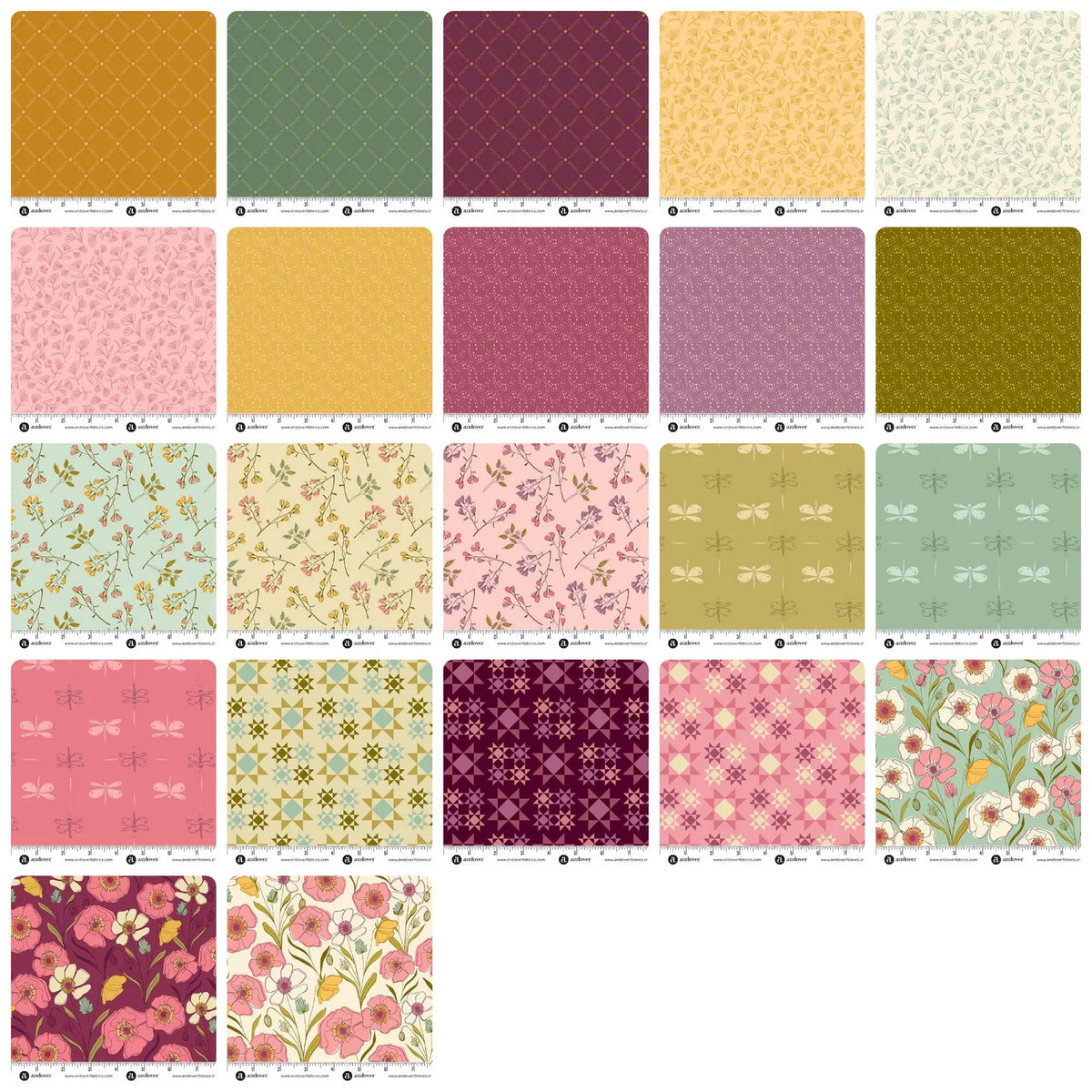 22 Fat Quarter Bundle Meade Walk Alexanddra Bordallo FQ-MEADOWWALK-X Andover