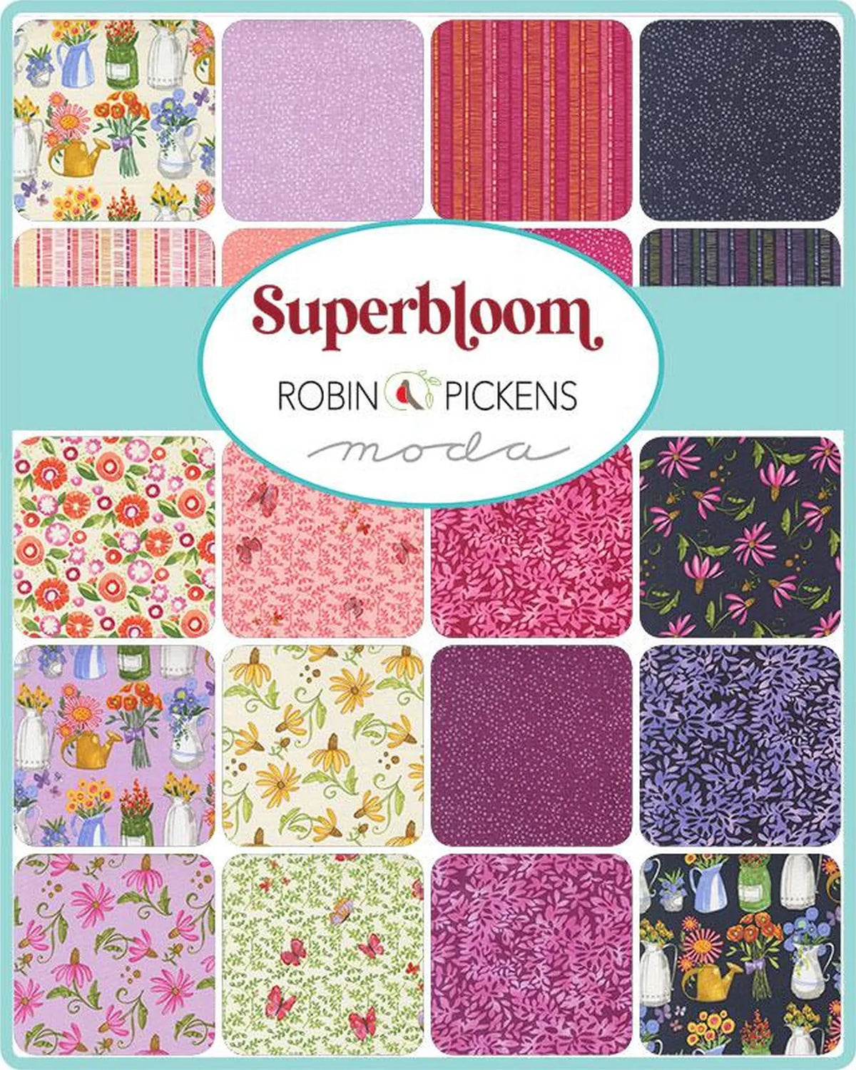 Superbloom 5" Charm Pack Robin Pickens 48780PP Moda