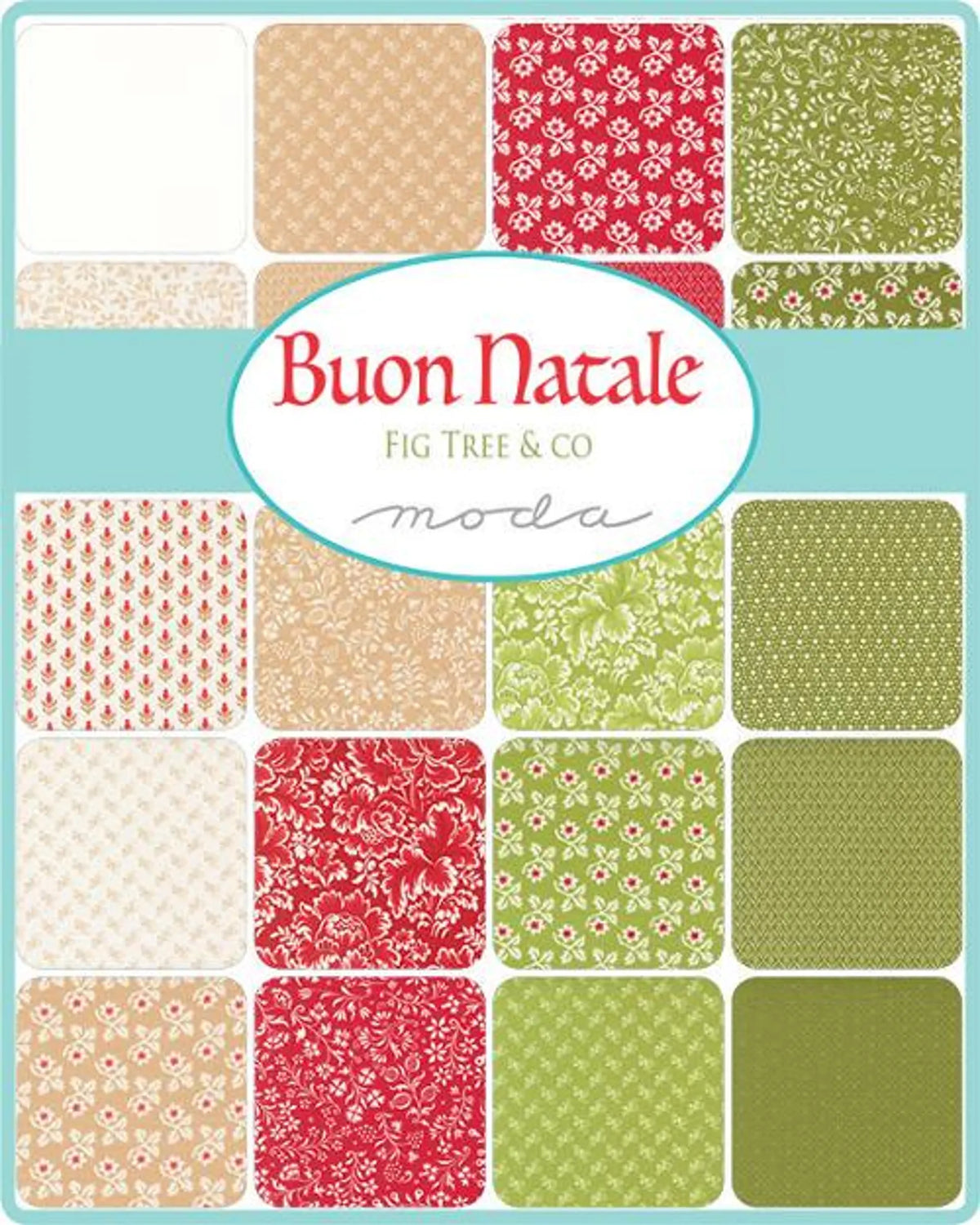 Buon Natale 5" Charm Pack Fig Tree and Co. Moda