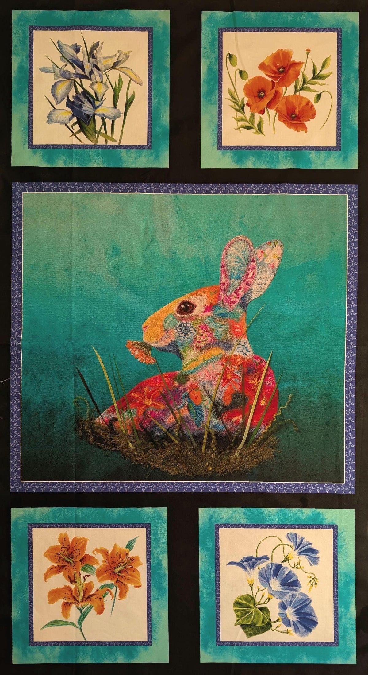 Bunny in Bloom 13395-83 2/3 Yard Panel Benartex 52M