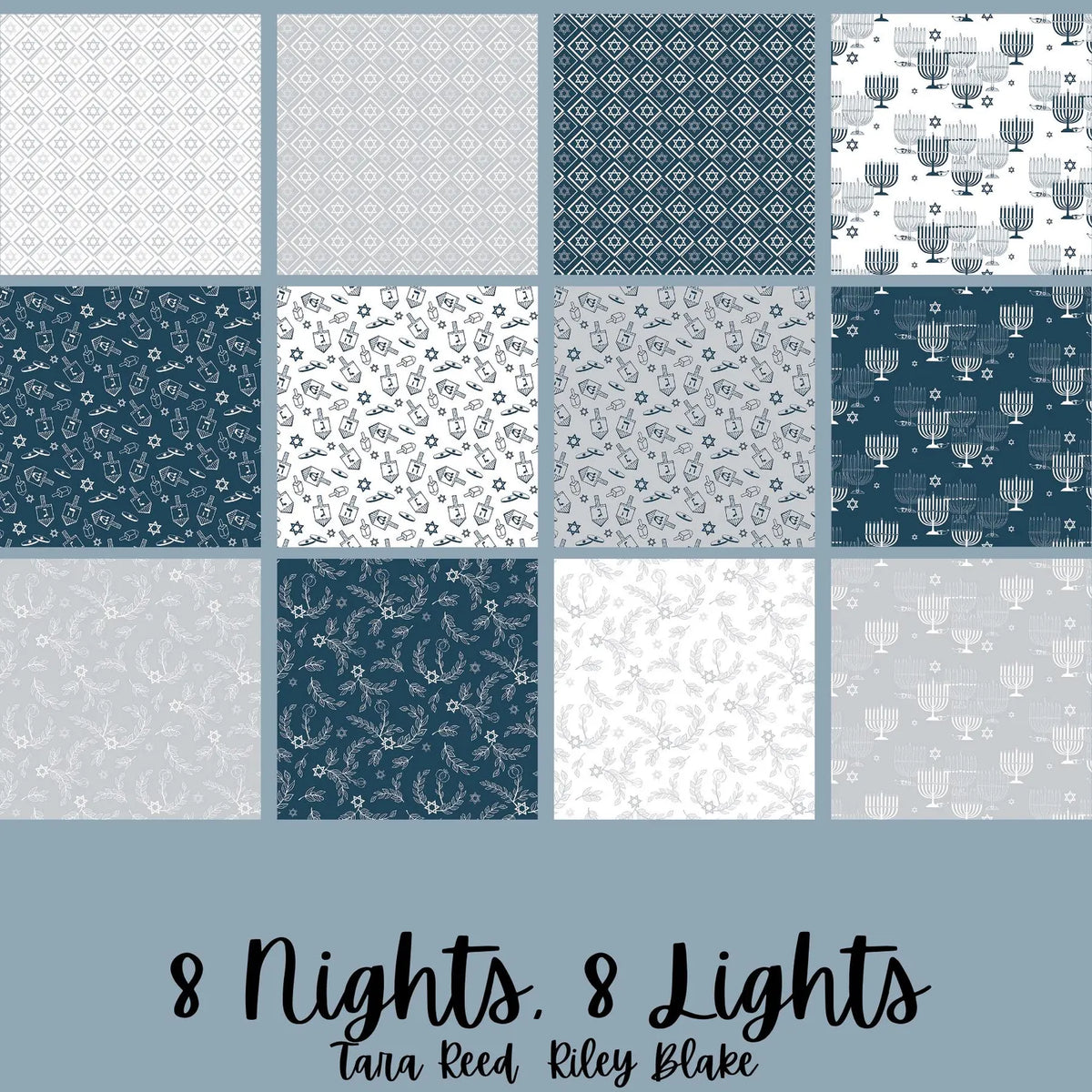 8 Nights, 8 Lights 10" Stacker Layer Cake 10-16420-42 Tara Reed Riley Blake