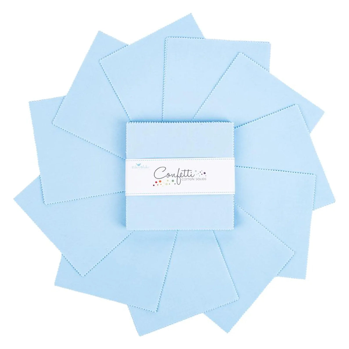 Confetti Cotton 5" Stacker Blue Riley Blake 5-120-boyblue-42