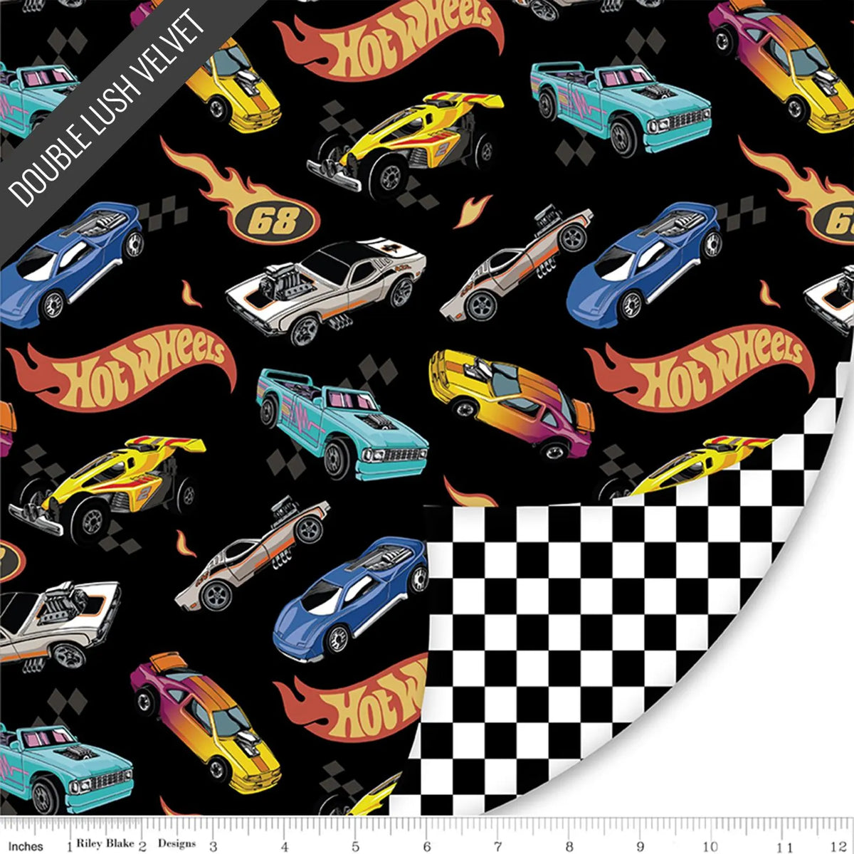 Double Lush Velvet LV16804 Made to Race Riley Blake Half Yard