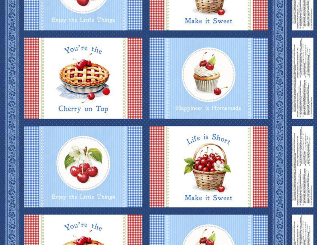Sweet Cherry 2/3 Yard Panel 68567-431 Wilmington Prints 36M