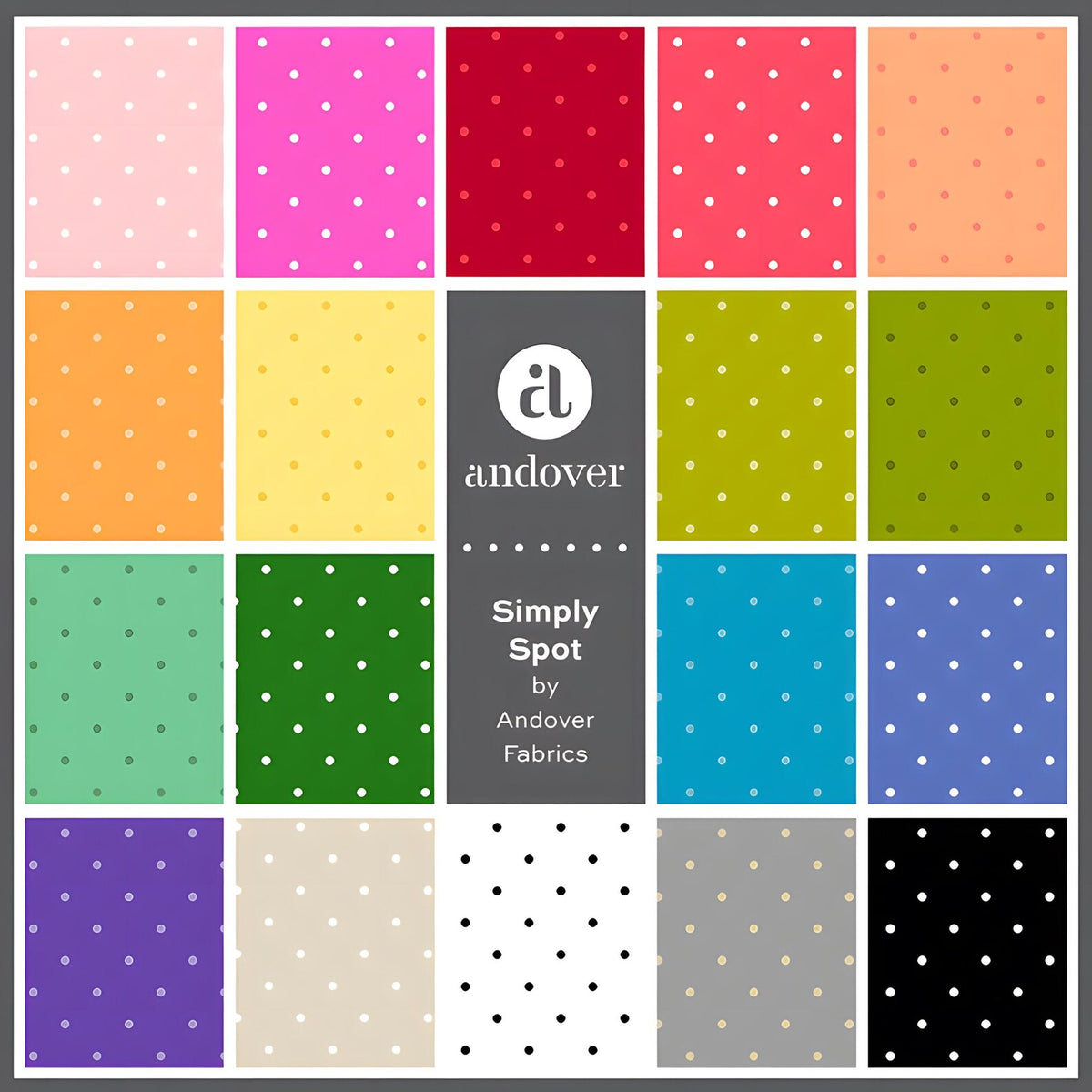 Simply Spot 5" Square Charm Pakc 5-SIMSP-42 Andover