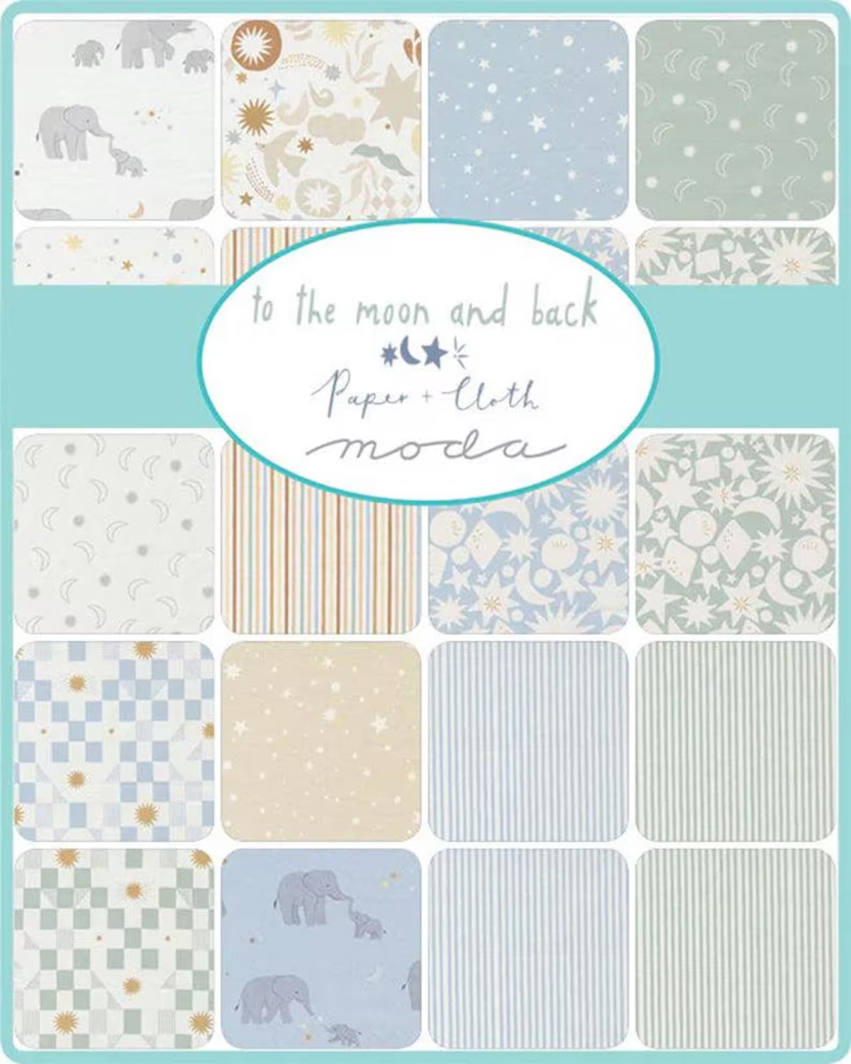 To The Moon and Back 2.5" Jelly Roll by Paper + Cloth Moda Fabrics 25900JR