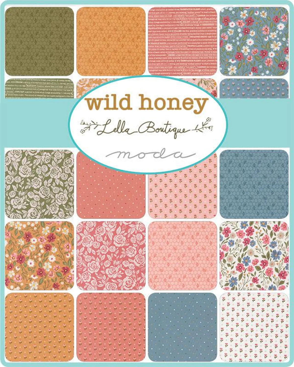 Wild Honey 2.5" Mini Charm Pack 5250MC Lella Boutique Moda