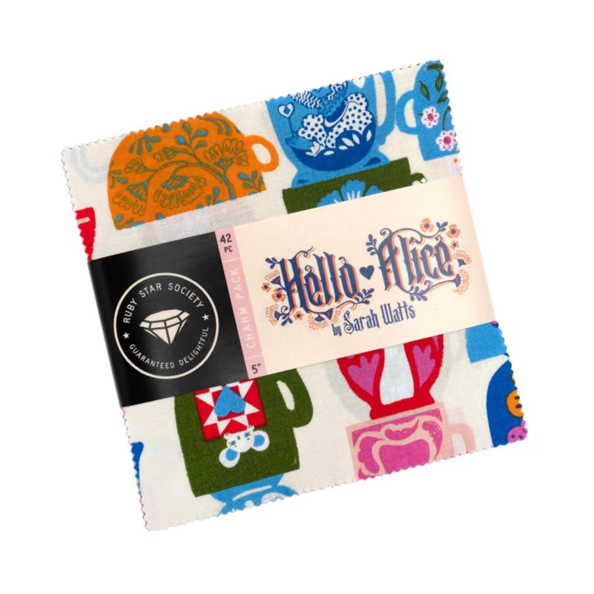 Hello Alice 5" Charm Pack Ruby Star