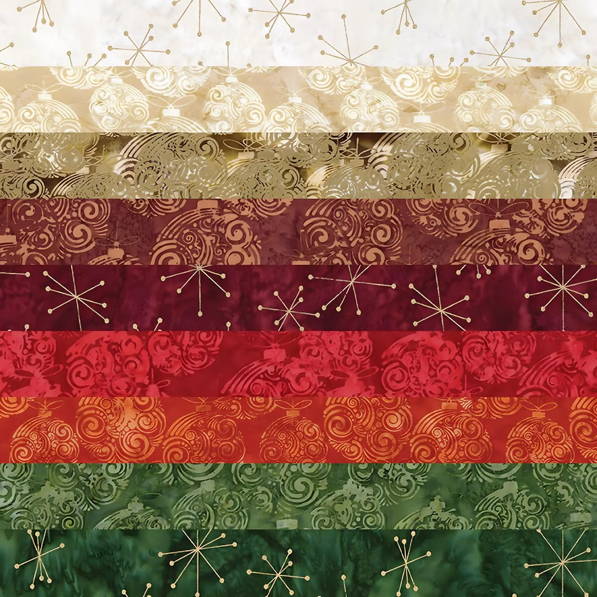 Express Yourself! 10" Layer Cake Stacker Holiday Sparkle Batiks Festive A 10-23559A-42 Riley Blake