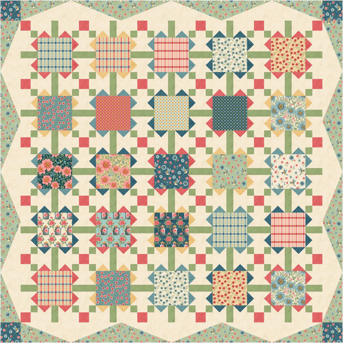 Chriss Cross 83"x 83" Quilt Pattern by Michael Nardi Brywn Mawr Quilt