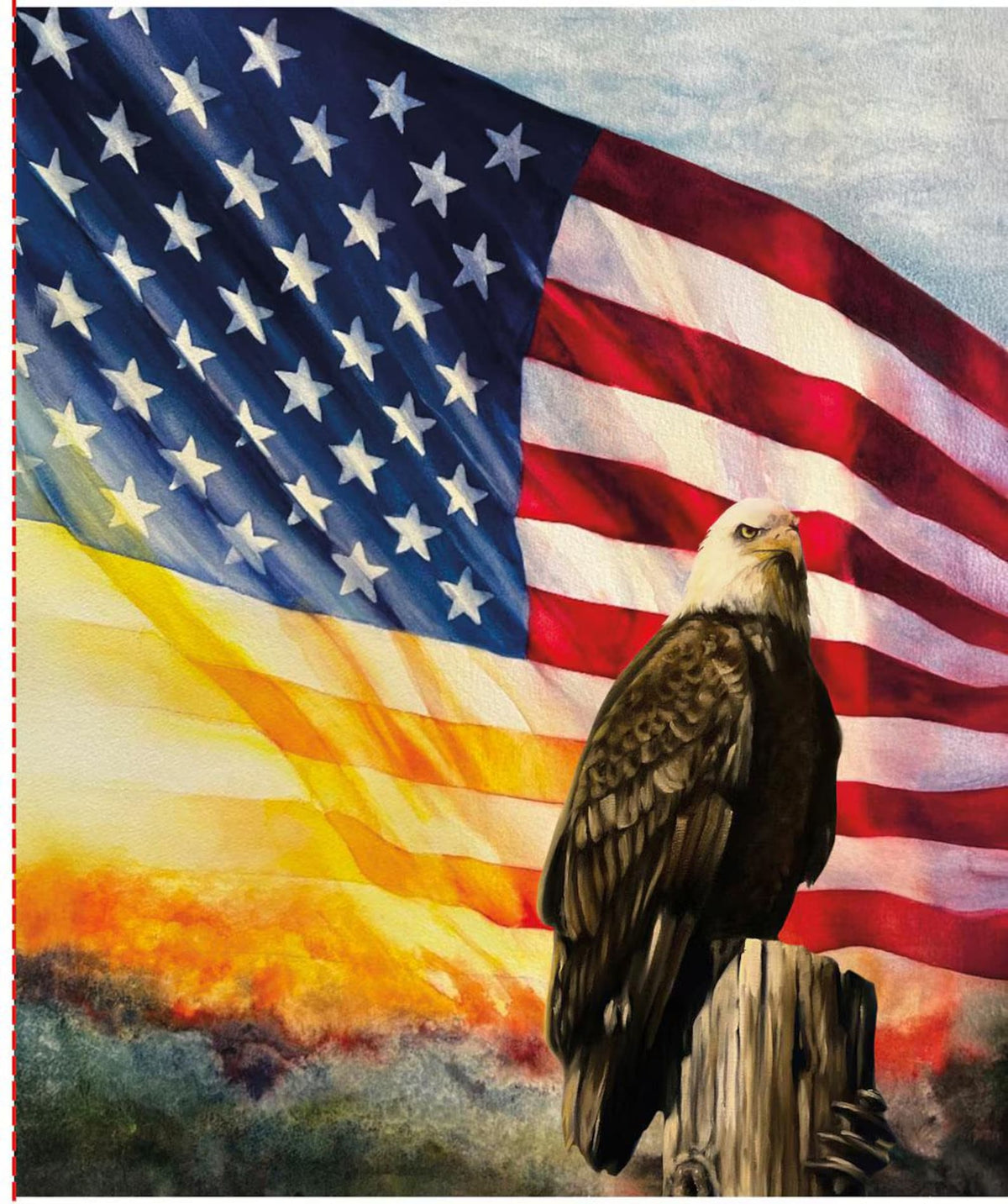 American Honor Eagle 1 Yard Panel 14M PD17907-PANEL Riley Blake