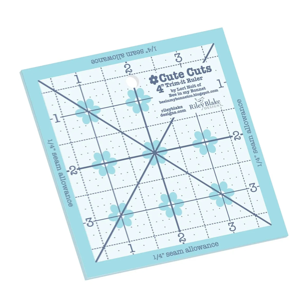 Cute Cuts Trim-It 4" Ruler by Lori Holt for Riley Blake Designs STTI-34008