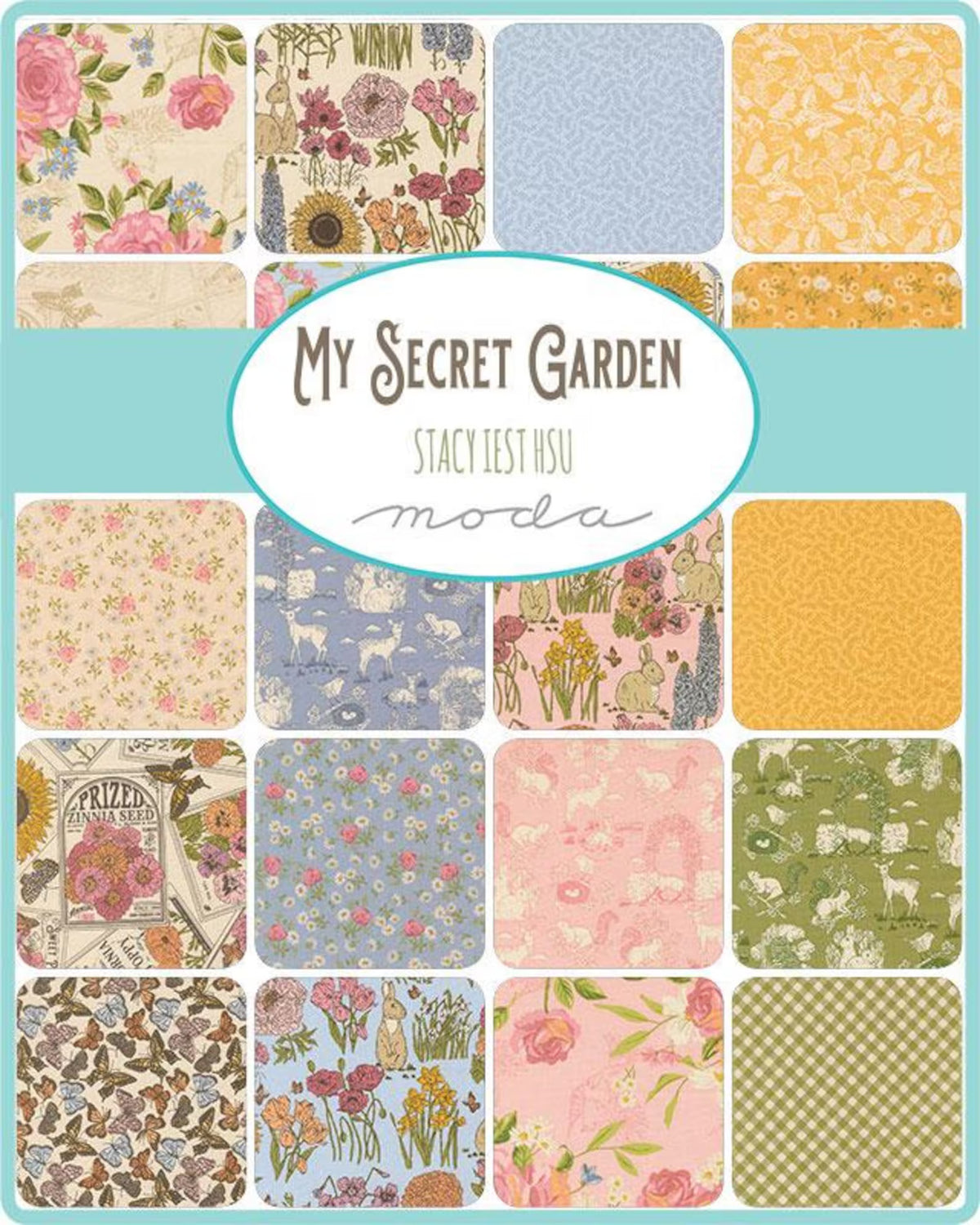 My Secret Garden 5" Charm Pack Stacy Iest Hsu 20980PP Moda
