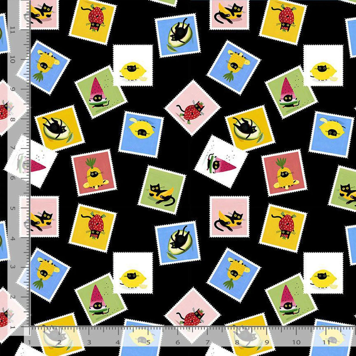 Furruit Cocktail STELLA-DLW3324 Postage Stamps Leezaworks Half Yard