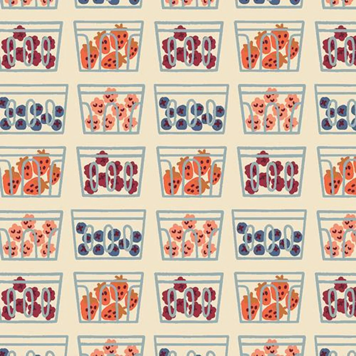 Summer Homestead Picking Berries by Sewcial Bee Collective for Art Gallery Fabrics By the Half Yard