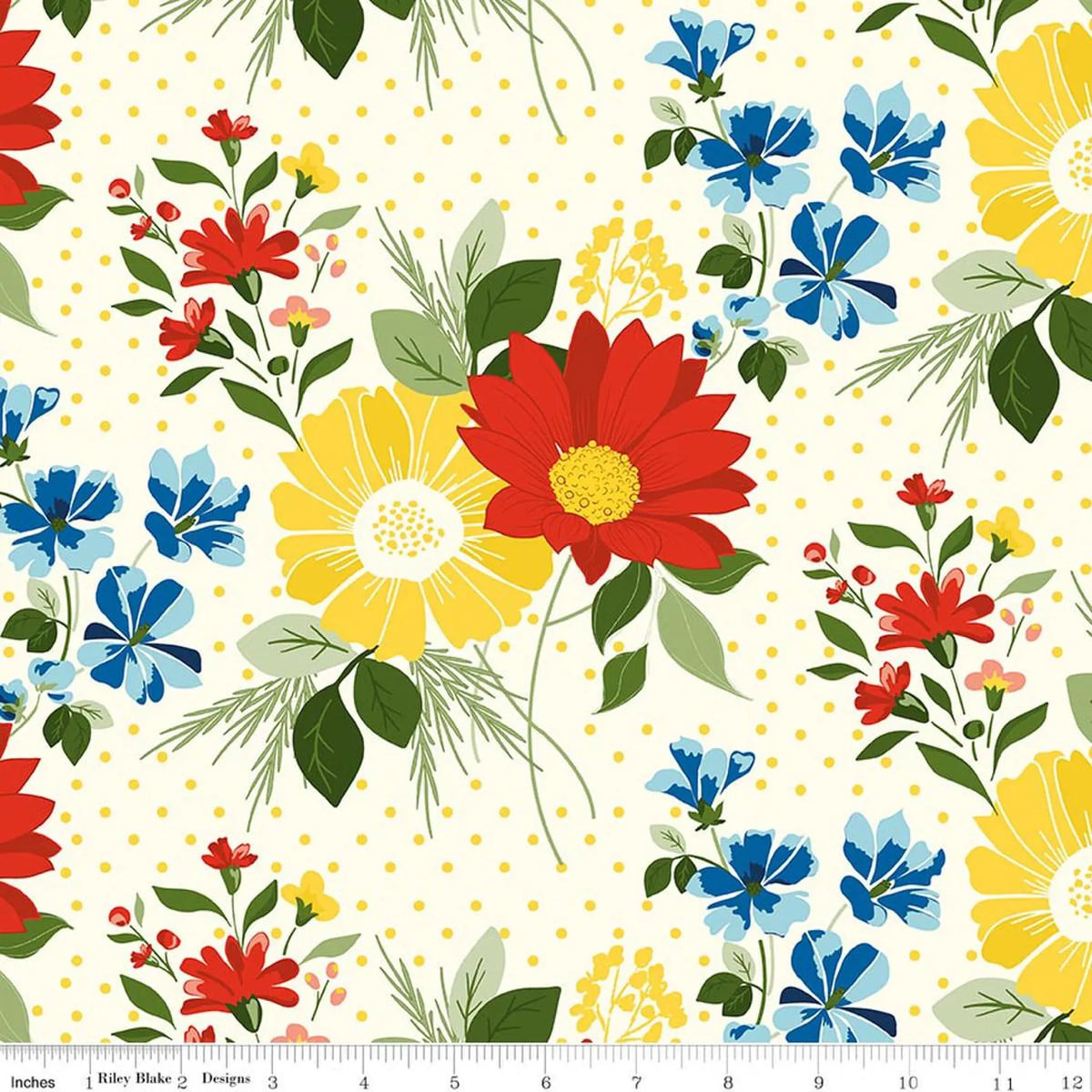 Summer's In Town C17530-CREAM Rile Blake Half Yard